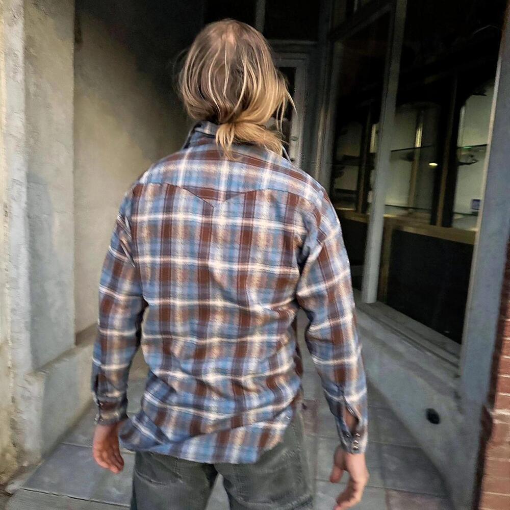 True Grit Plaid Flannel Shirt Men’s Medium Heavyweight Workwear - Picture 3 of 8